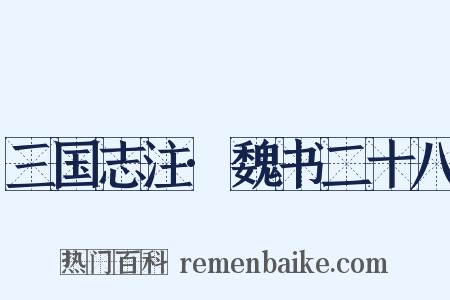 三国志注·魏书二十八是什么意思的图片